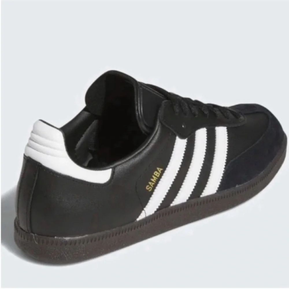adidas Samba Leather Black Gum Sole
